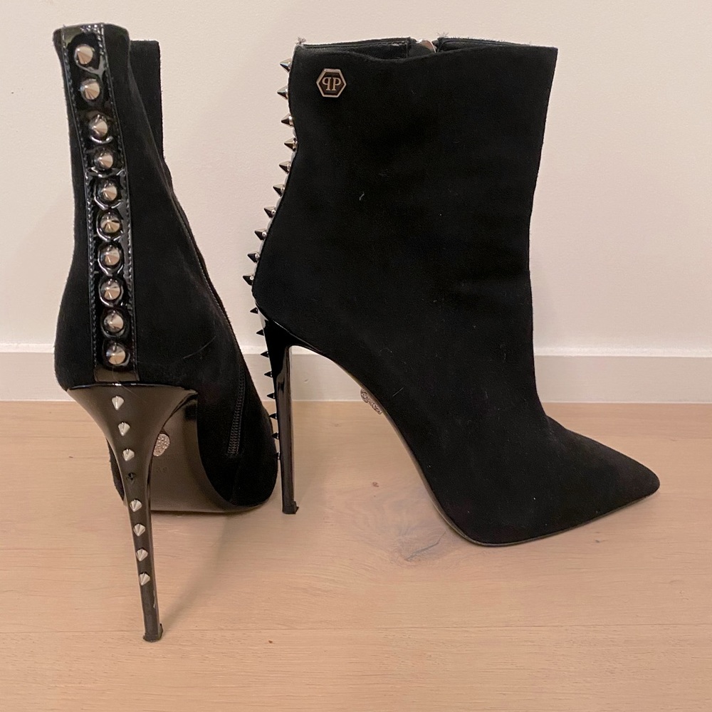 Black Philipp Plein Spike boots/booties size 39
